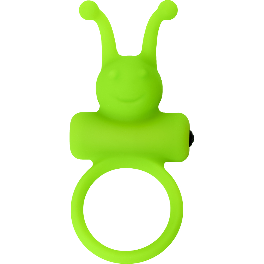 A-Toys by TOYFA Flik Titreşimli Penis Halkası, silikon, yeşil, 9,1 cm, Ø 3,1 cm