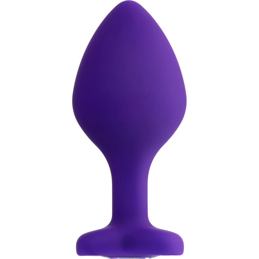 ToDo by Toyfa Diamond Heart Anal Plug, silikon, mor, 8 cm, Ø 3 cm