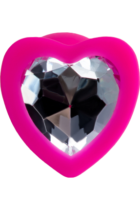 ToDo by Toyfa Diamond Heart Anal Plug, silikon, pembe, 7 cm, Ø 2 cm, 18 g
