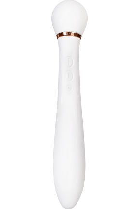Flovetta by Toyfa Vakum stimülasyonlu vibratör Jasmine, silikon, beyaz, 23 cm