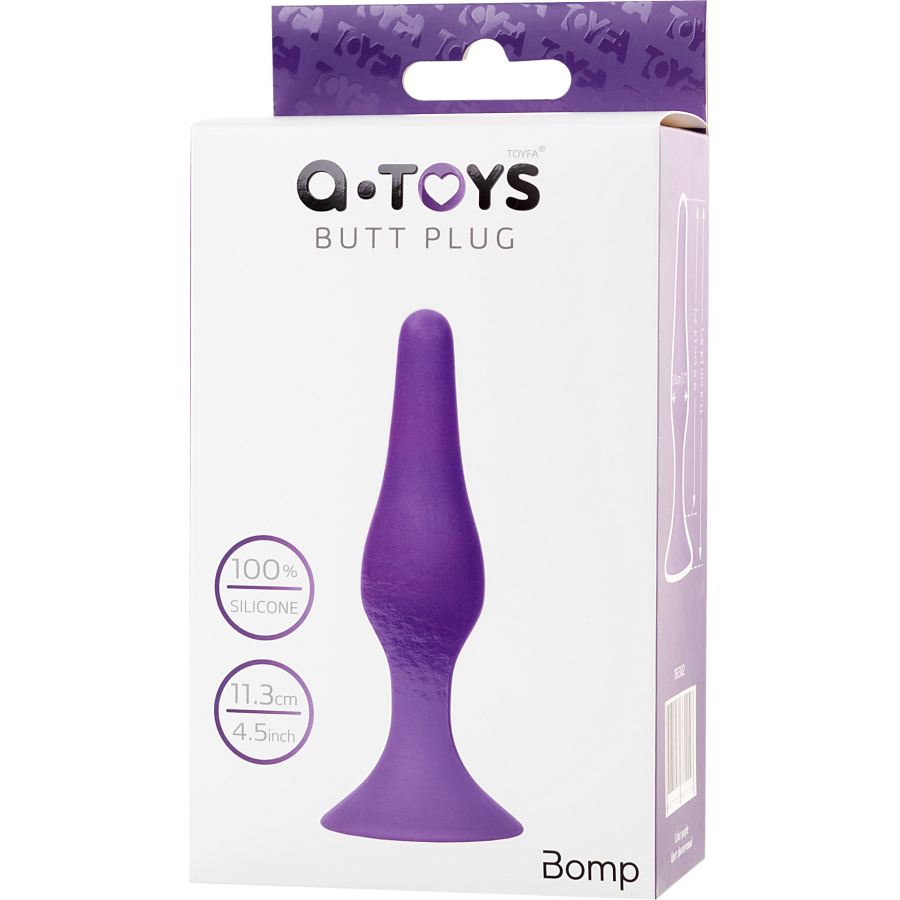 A-Toys by TOYFA  Anal Plug, silikon, mor, 11,3 cm