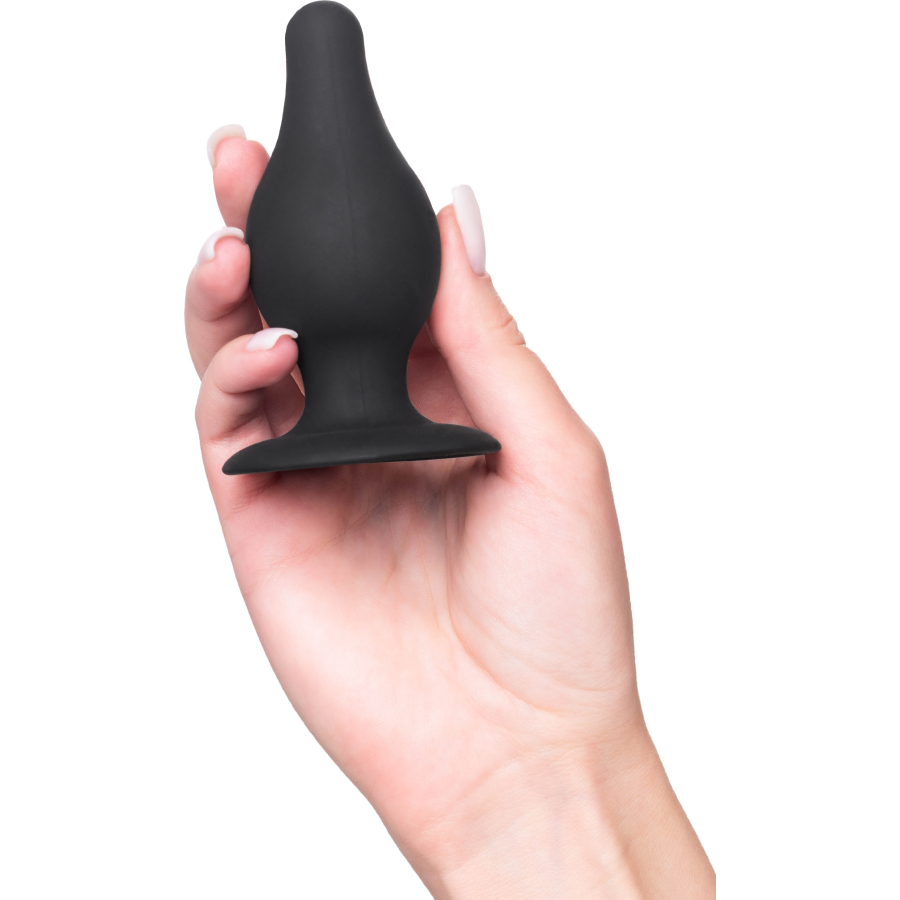 Erotist Spade Anal Plug, M , Silekspan, siyah, 10 cm