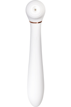 Flovetta by Toyfa Vakum stimülasyonlu vibratör Jasmine, silikon, beyaz, 23 cm