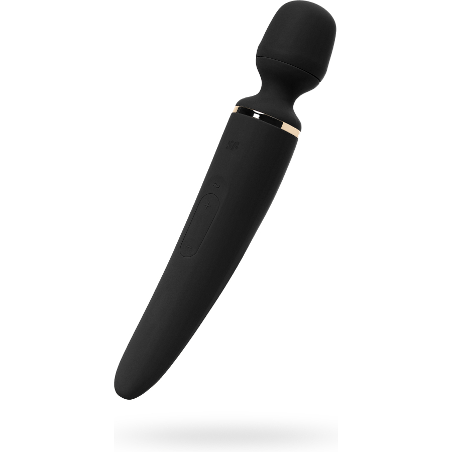 Satisfyer Wand-er Woman Black/Gold Vibratör, ABS plastik, siyah, 34 cm