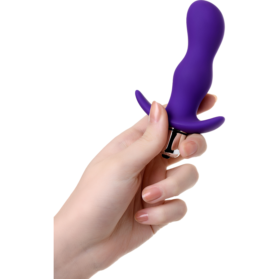 A-Toys by TOYFA Vibro Anal Plug, boyut S, silikon, mor, 11,2 cm