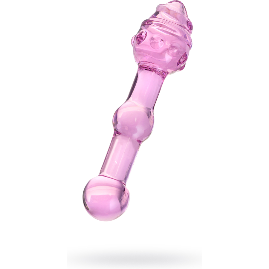 Sexus Glass Çift Taraflı Cam Dildo, pembe, 17 cm