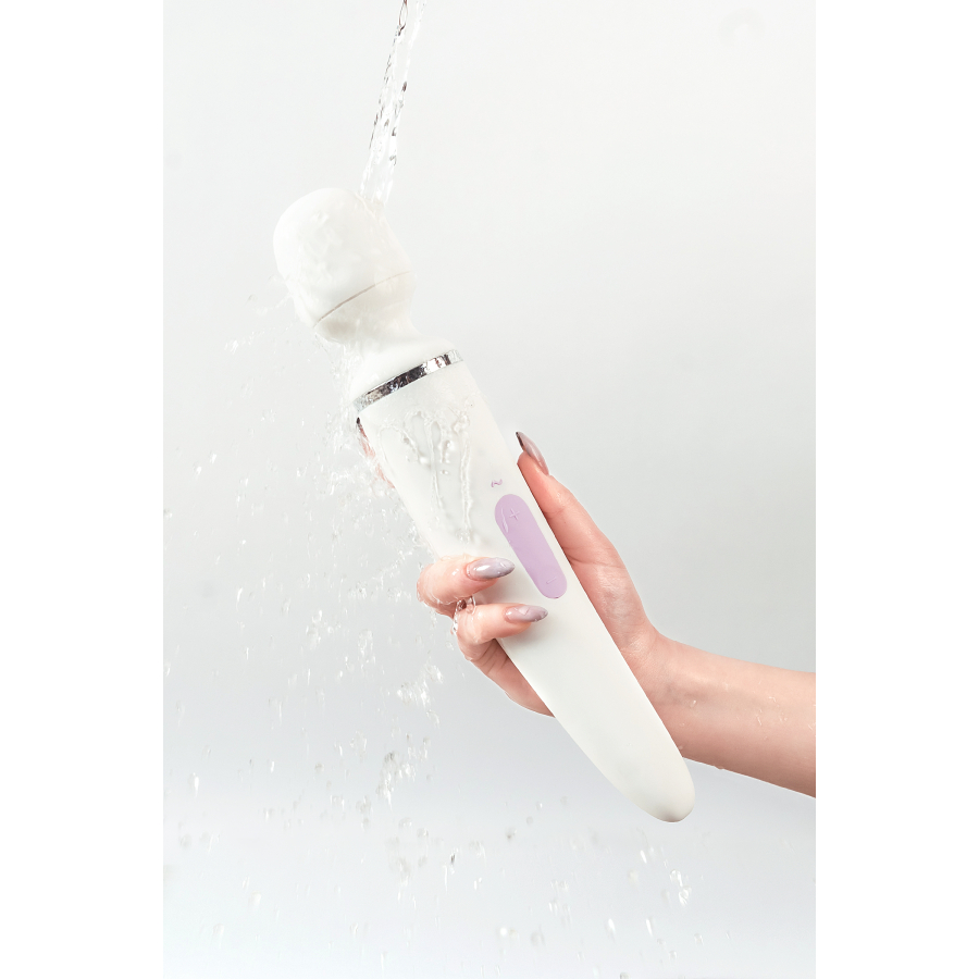 Satisfyer Wand-er Woman Vibratör, ABS plastik, beyaz, 34 cm