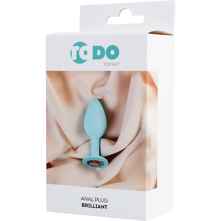 ToDo by Toyfa Brilliant Anal Plug, silikon, mavi, 8 cm, Ø 3 cm, 50 g