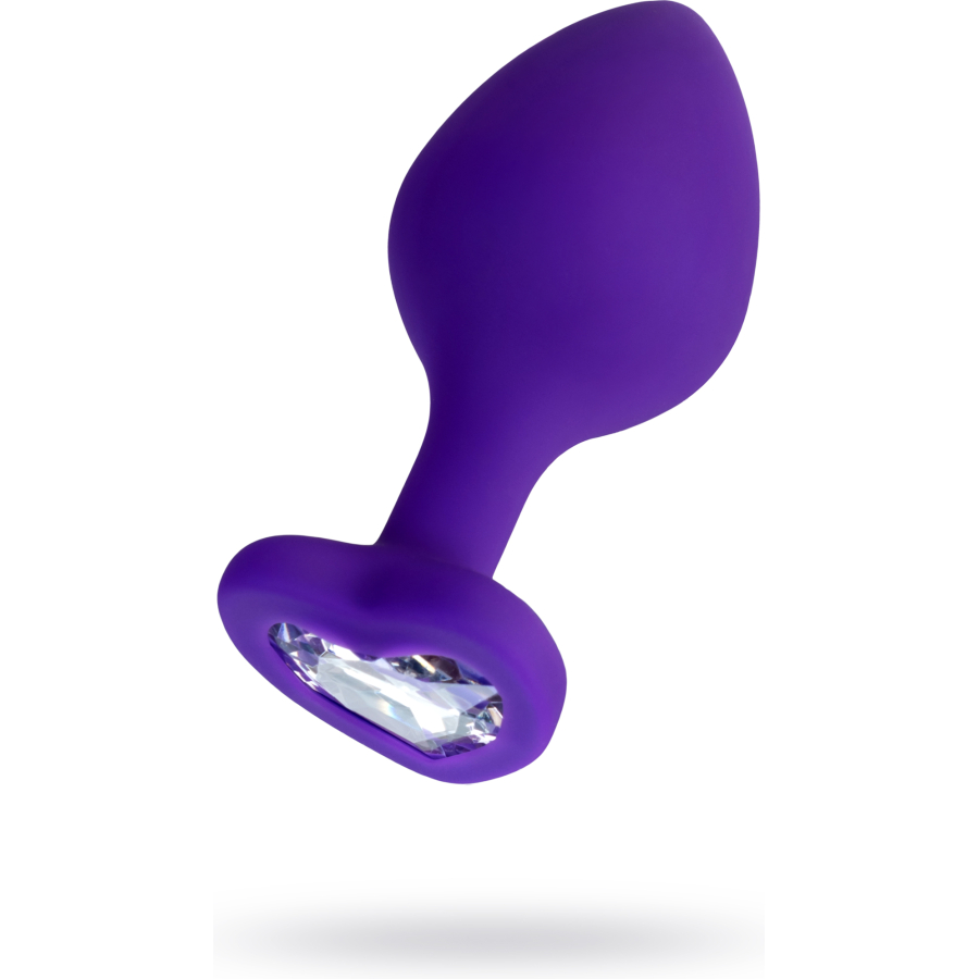 ToDo by Toyfa Diamond Heart Anal Plug, silikon, mor, 8 cm, Ø 3 cm