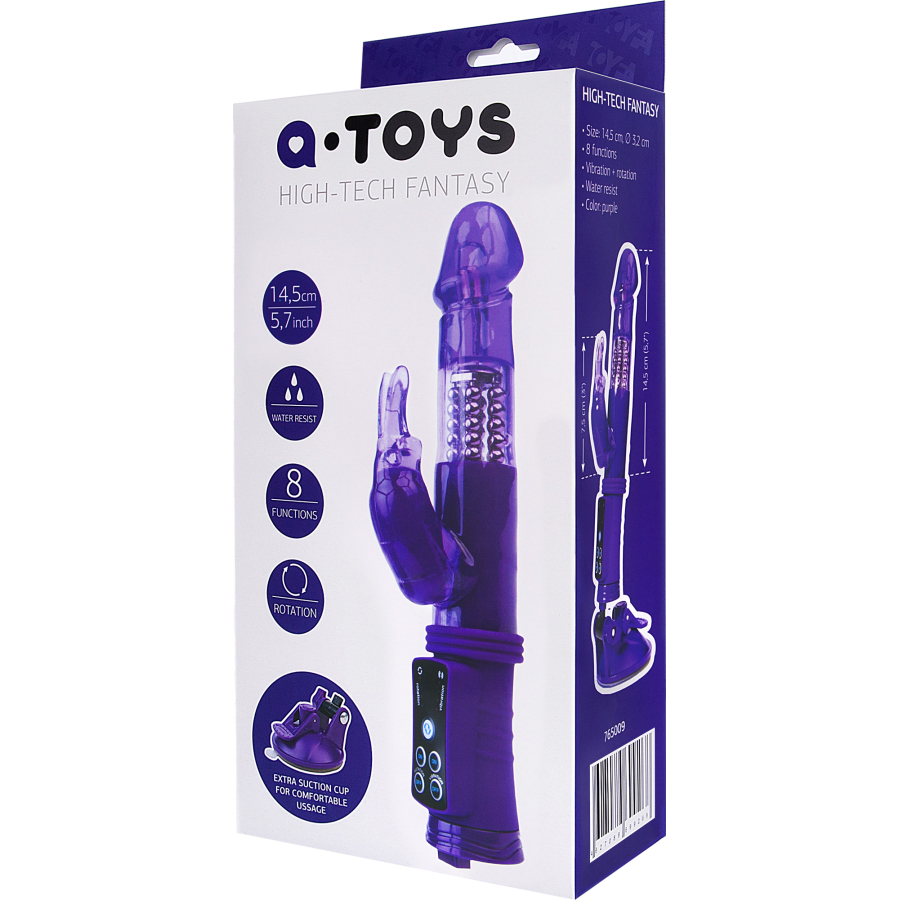 A-Toys by TOYFA Klitoral Uyarıcı Vibratör, TPR, Mor, 22 cm