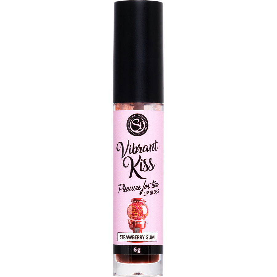 SECRET PLAY Lip Gloss Vibrant Kiss’ Çilekli Sakız Aromalı Dudak Parlatıcı, 6 gr