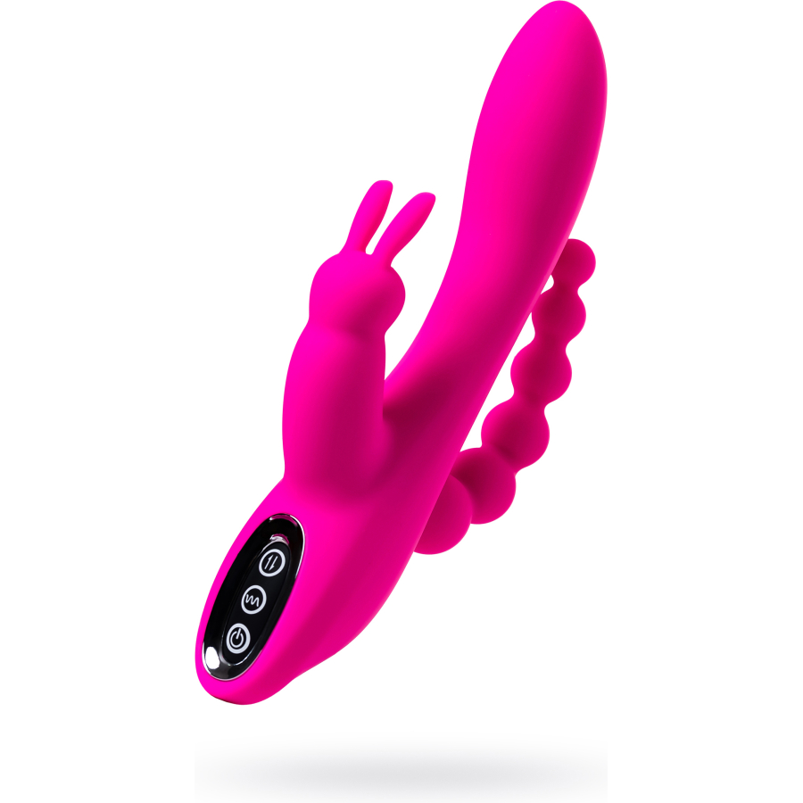 JOS SPANKY Üçlü Vibratör, silikon, pembe, 21 cm