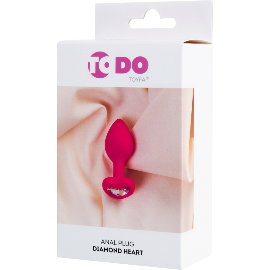 ToDo by Toyfa Diamond Heart Anal Plug, silikon, pembe, 7 cm, Ø 2 cm, 18 g