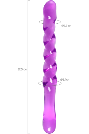 Çift taraflı Jel Dildo Tanza 27,5 cm