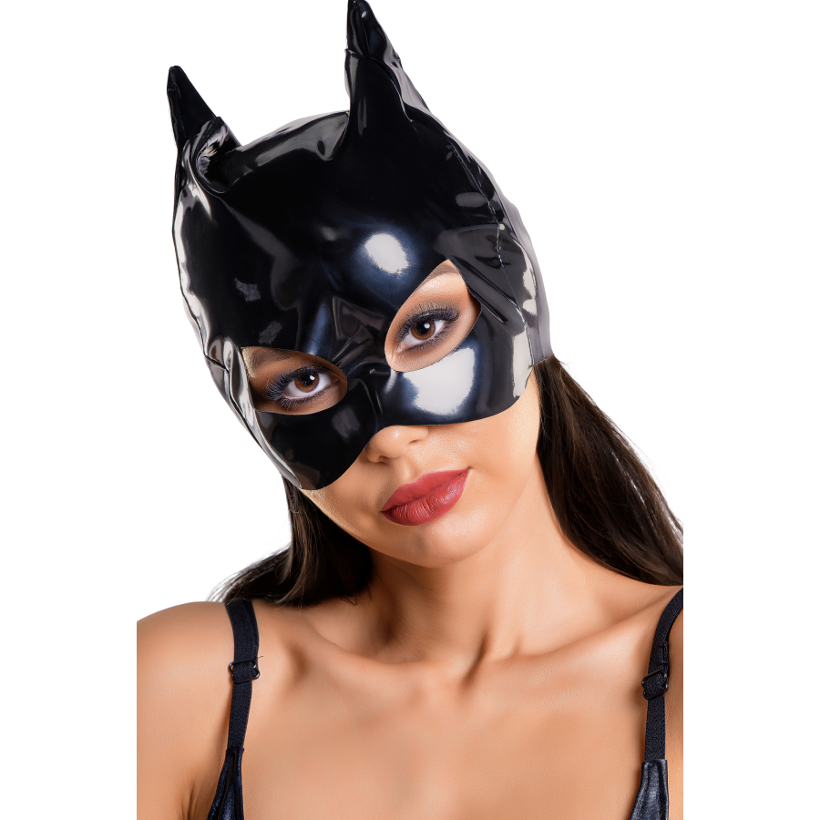 Glossy  ann deri kedi maskesi