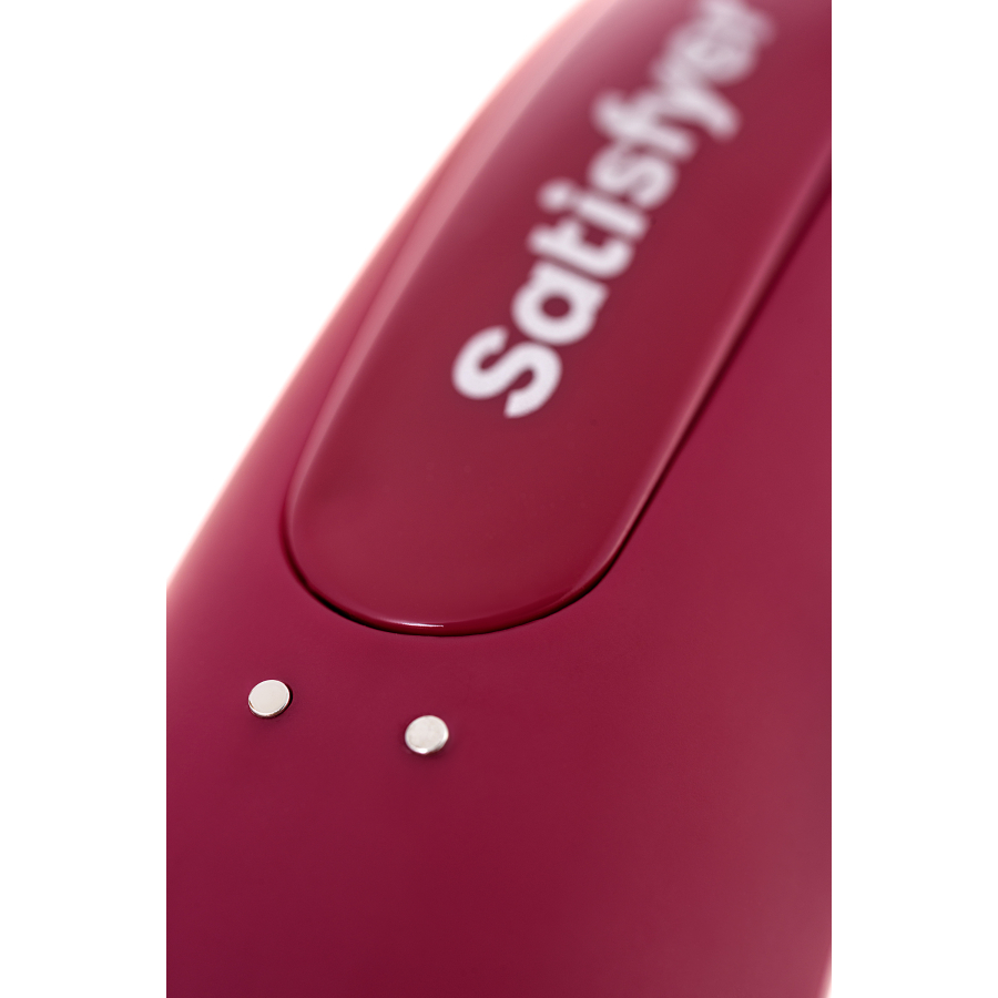 Satisfyer Curvy 1 Connect App Vakum Dalgası Klitoris Vibratörü, silikon, kırmızı, 14,3 cm