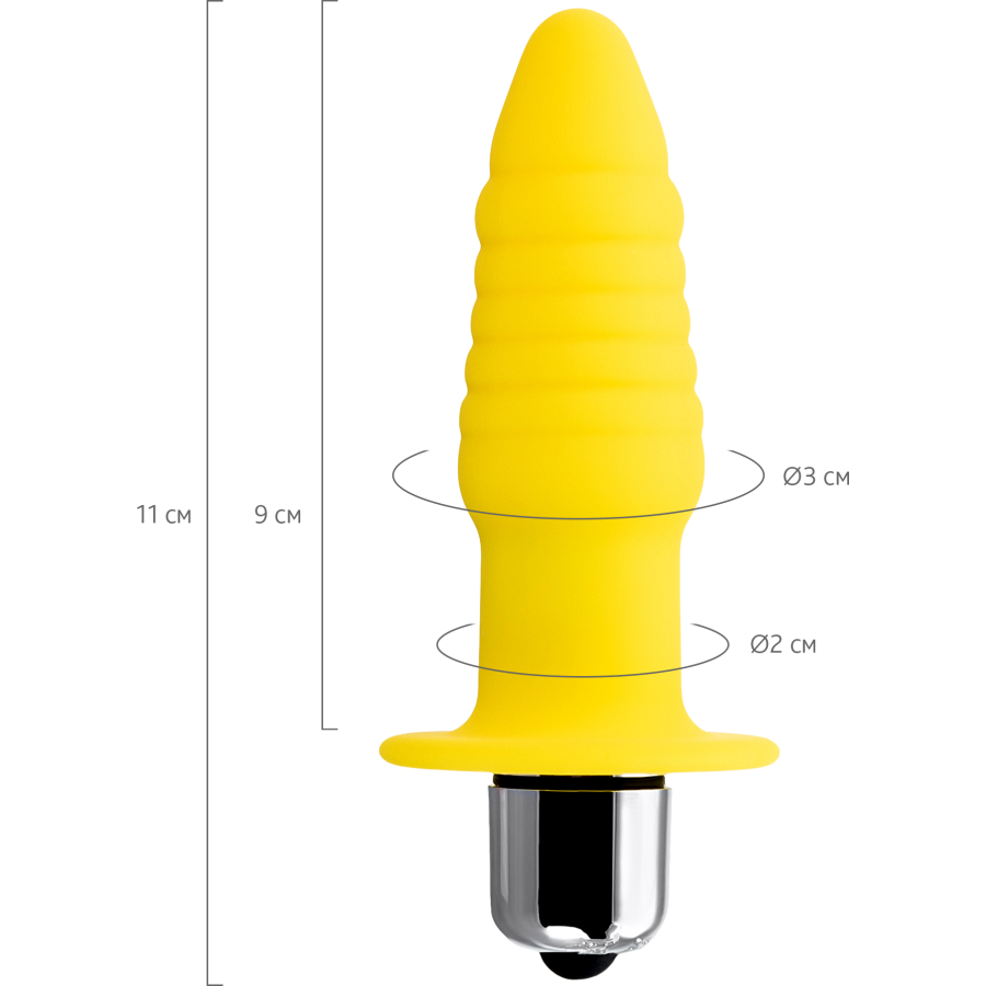 ToDo by Toyfa Lancy Anal Plug, silikon, sarı, 11 cm