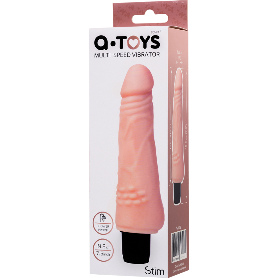 A-Toys by TOYFA Stim Realistik Vibratör, TPE,Ten , 19,2 cm