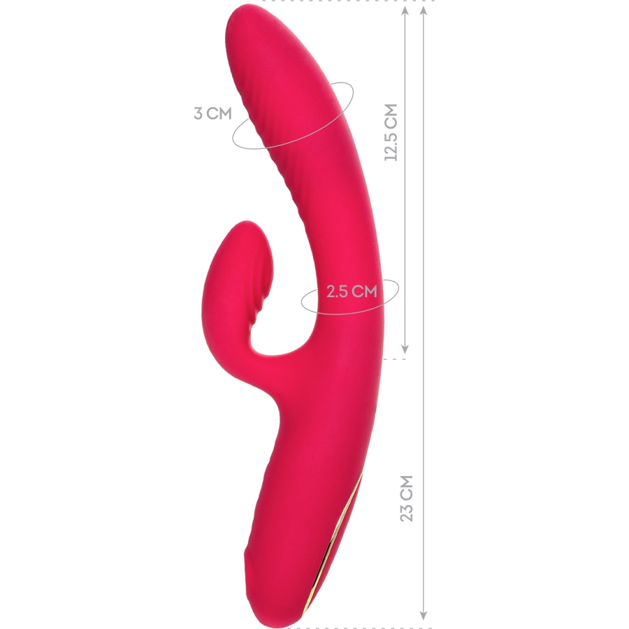 JOS Enila Vakum Dalgalı Vibratör, silikon, pembe, 23 cm