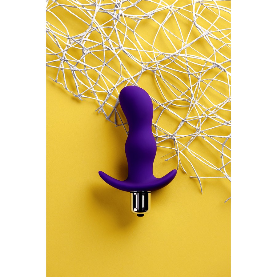 A-Toys by TOYFA Vibro Anal Plug, boyut S, silikon, mor, 11,2 cm