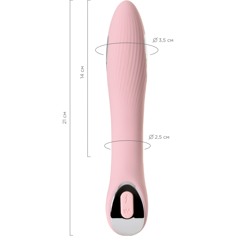 PHYSİCS TESLA G-POİNT Elektro  Vibratör, silikon, pembe, 21 cm