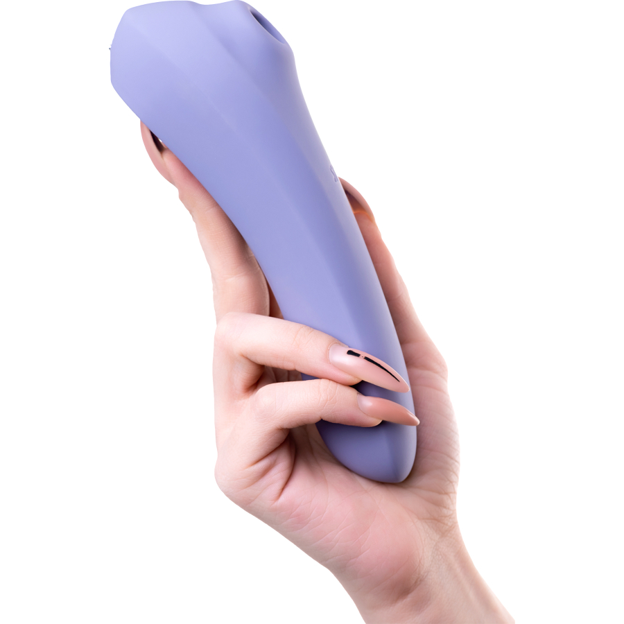 Satisfyer Dual Pleasure Vakum Dalgası Klitoral Vibratör, silikon, mor, 17.9 cm