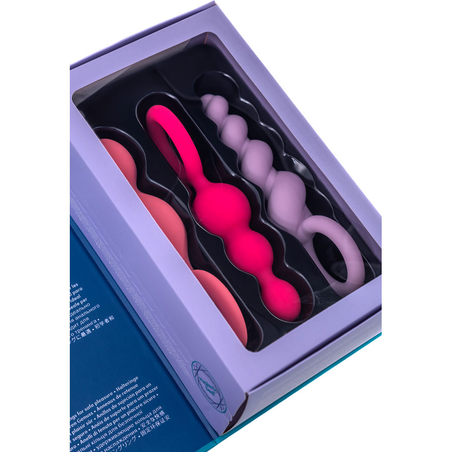 Satisfyer Booty Call (set of 3) Anal Plug Seti, silikon, çeşitli, 13,5 cm