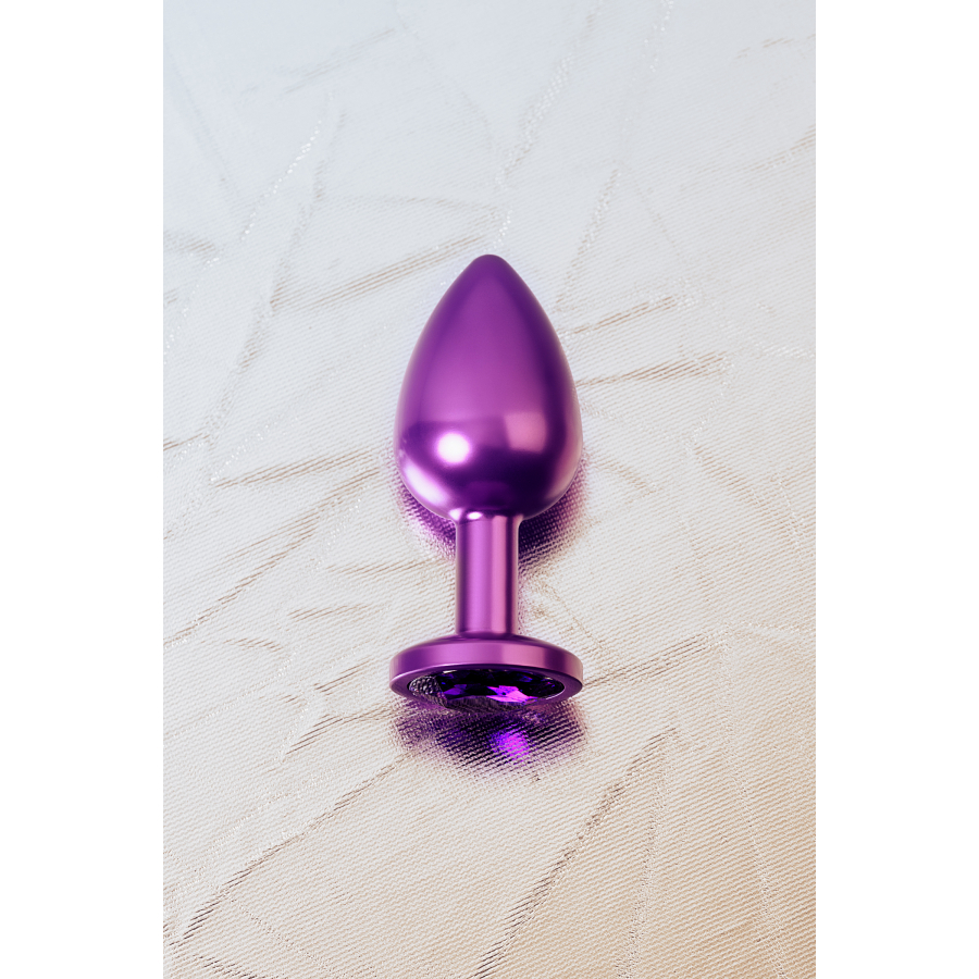 Metal by TOYFA Anal Plug, mor, mor kristalli, 8,2 cm, Ø3,4 cm, 85 g