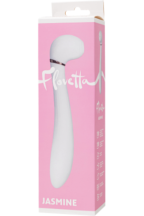 Flovetta by Toyfa Vakum stimülasyonlu vibratör Jasmine, silikon, beyaz, 23 cm