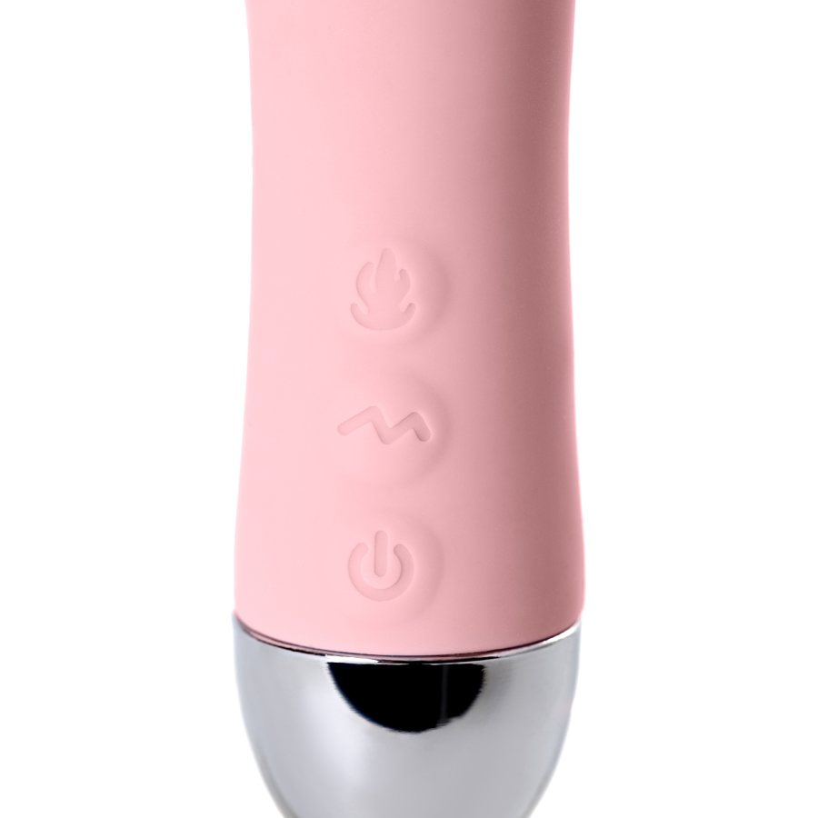 PHYSİCS FAHRENHEİT Titreşimli Toplu Isıtmalı Vibratör, silikon, pembe, 19 cm