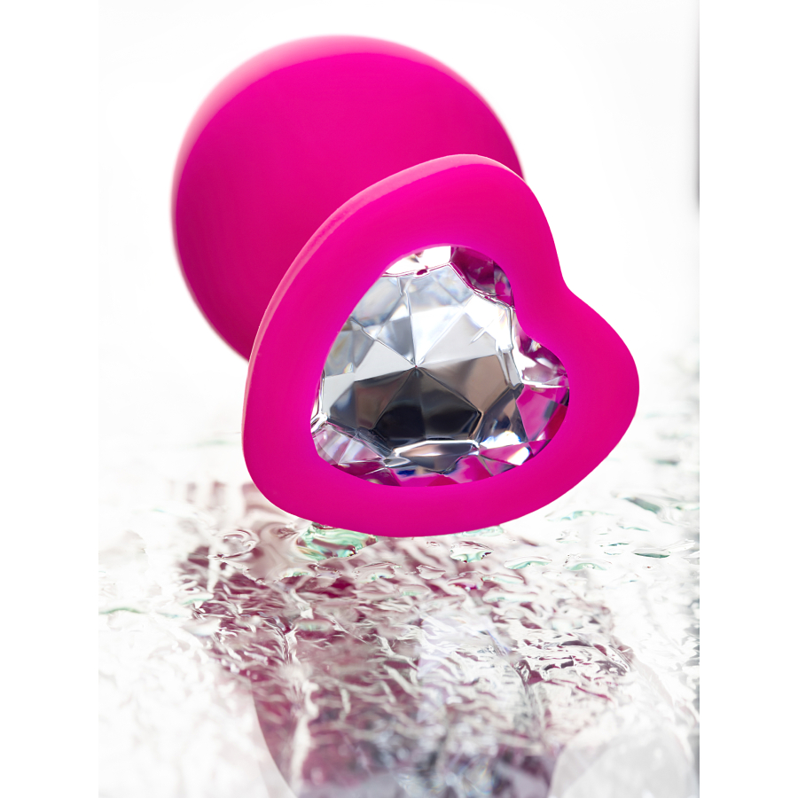 ToDo by Toyfa Diamond Heart Anal Plug, silikon, pembe, 9,5 cm, Ø 4 cm