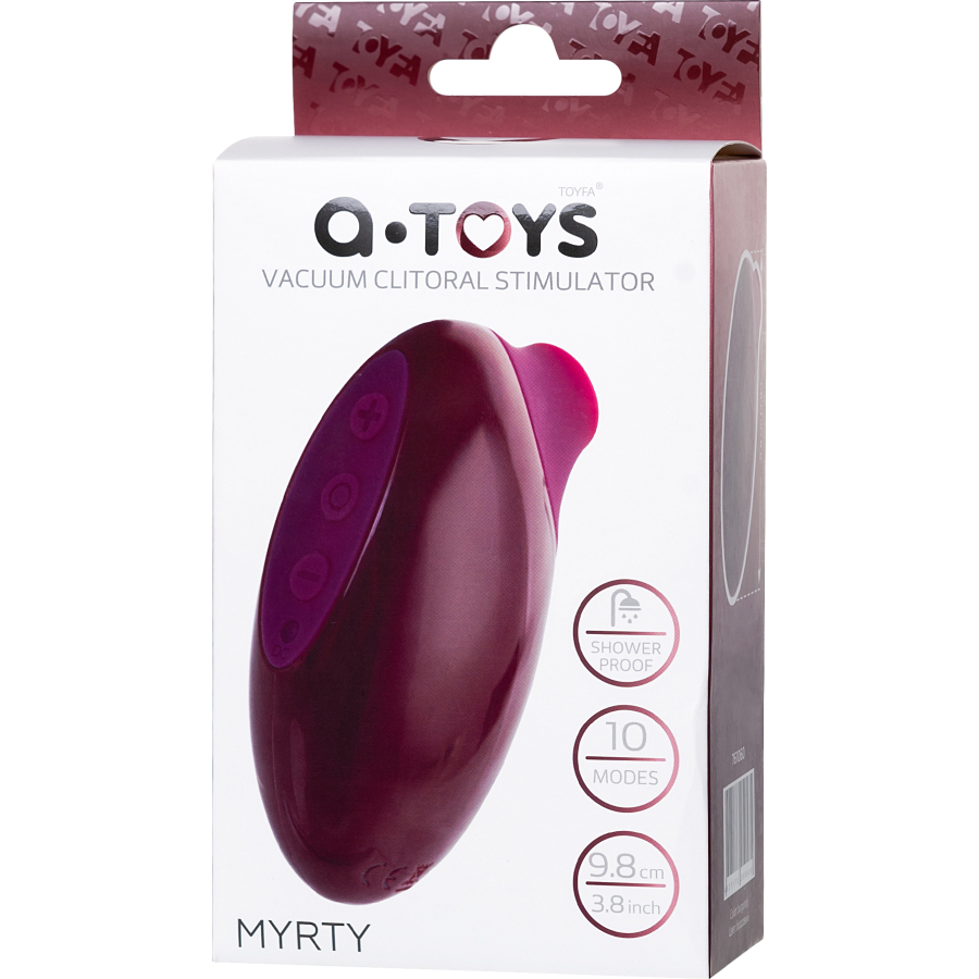 A-Toys by TOYFA Myrty Vakum Mastürbatör, Bordo, 9,8 cm