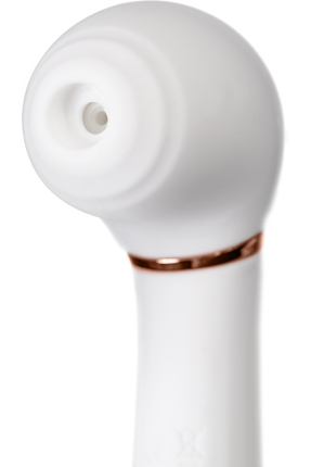 Flovetta by Toyfa Vakum stimülasyonlu vibratör Jasmine, silikon, beyaz, 23 cm