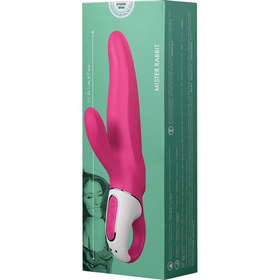 Satisfyer Mr.Rabbit Vibratör, silikon, kırmızı, 22,1 cm