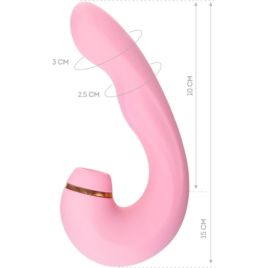 JOS JUNA Çok Fonksiyonlu Vibratör, pembe, 15 cm