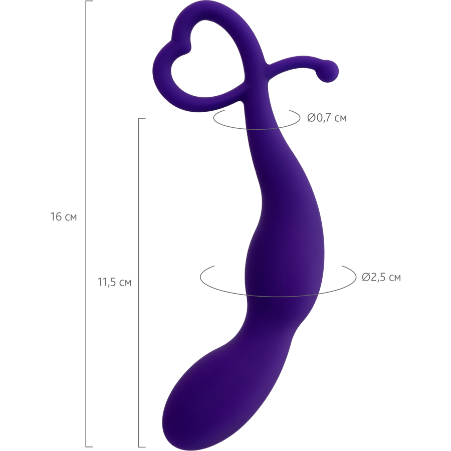 ToDo by Toyfa Wlap Anal Plug, silikon, mor, 16 cm, Ø 2,5 cm