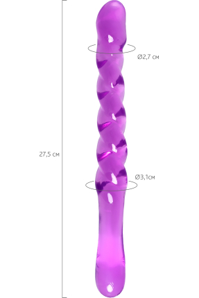 Çift taraflı Jel Dildo Tanza 27,5 cm