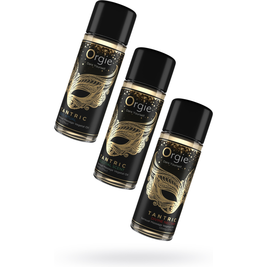 Orgie masaj yağı seti tantric kit 3'lü