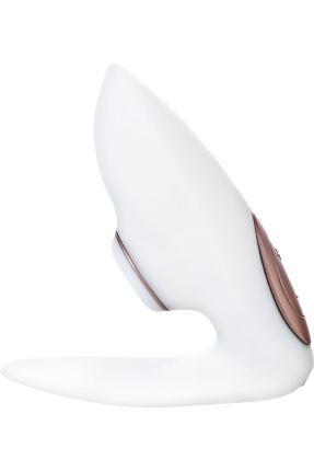 Satisfyer Pro 4 Couples Çiftler İçin Vakum Dalgalı Vibratör, silikon, beyaz, 19,5 cm