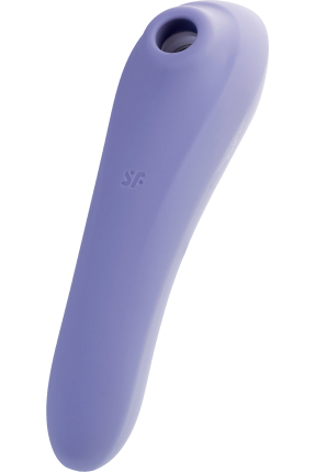 Satisfyer Dual Pleasure Vakum Dalgası Klitoral Vibratör, silikon, mor, 17.9 cm