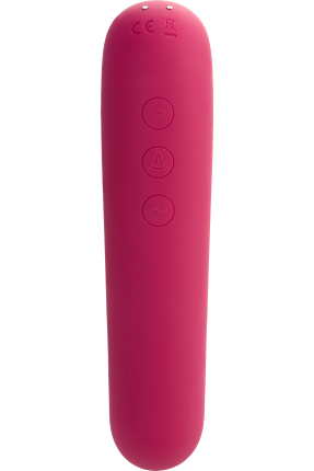 Satisfyer Dual Love Pink Vakum Klitoral Uyarıcı Vibratör, Silikon, Kırmızı, 16 cm