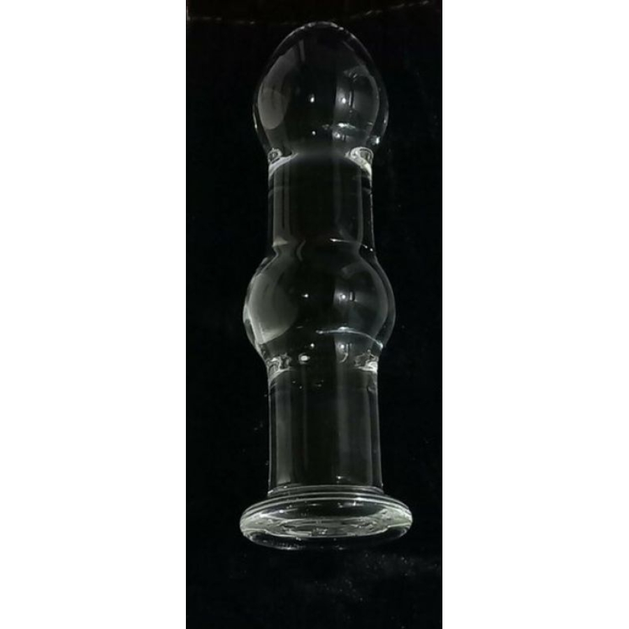 14cm boğumlu cam anal plug