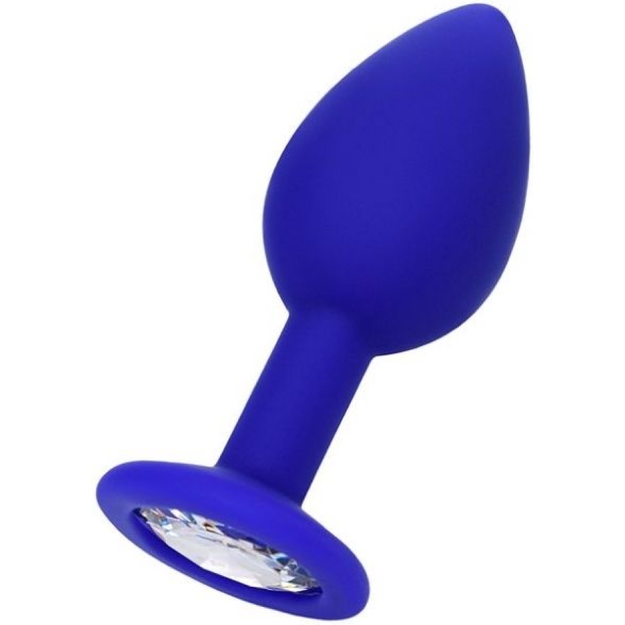 Brilliant anal plug mavi beyaz kristalli 7 cm 26 g