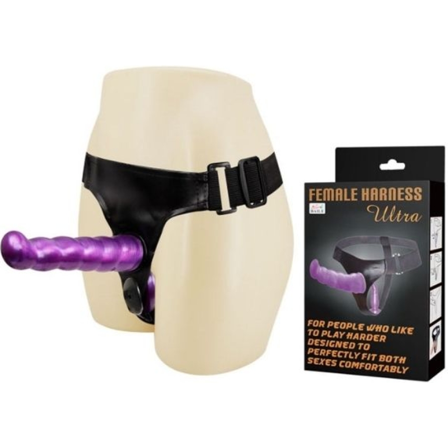 Çift girişli straplon belden bağlamalı dildo