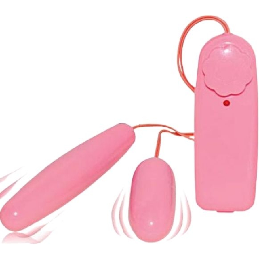 Çiftli pembe kumandalı yumurta vibratör