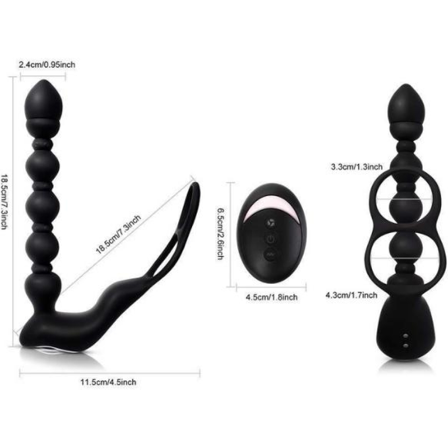 Isıtmalı penis halkalı anal prostat vibratör