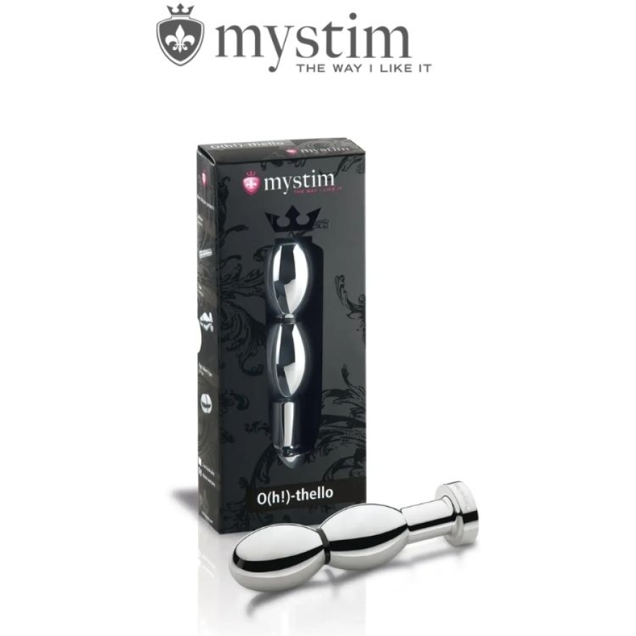Mystim o(h! )-thello çelik anal ve vajinal elektirikli dildo mystim, iki oval parçadan oluşan anal-vajinal bir yapay penistir. Elektrik stimülasyonu sayesinde hafif karıncalanma, ritmik zonklama veya yeterince güçlü titreme hissedebilirsiniz. Elektrotlar oyuncağın ucundan sadece birkaç santim uzakta. O(h! )-thello cerrahi çelikten yapılmıştır ve elle cilalanmıştır. Metalik performans, dürtüleri daha parlak...