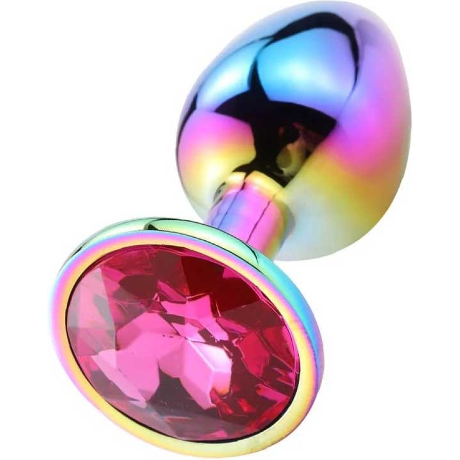 Taşlı çok renkli çelik anal plug - küçük boy noxxx parlak çok renkli küçük boy taşlı çelik anal plug alt kısmı mücevher renkli kristal taşla süslü, 7 cm uzunluğunda ve 2. 7 cm genişliğinde çok renkli alacalı çelik anal plug. Kaliteli paslanmaz çelik ve renkli kristal taşlardan üretilmişitir. Plug taşları...