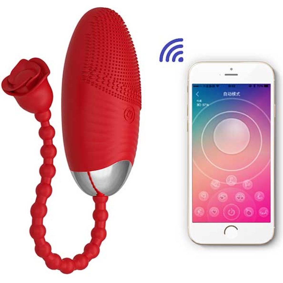 Telefon kontrollü yumurta vibratör kırmızı