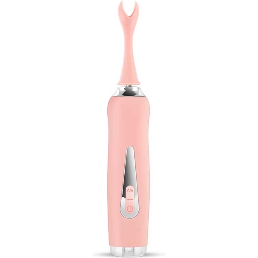 Üç başlıklı değiştirilebilir vibratör pembe
